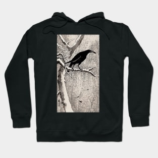 Ohara Koson Crow on Snowy Branch Japanese art Hoodie